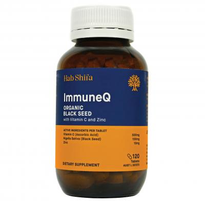Hab Shifa ImmuneQ Organic Black Seed with Vitamin C & Zinc 120t